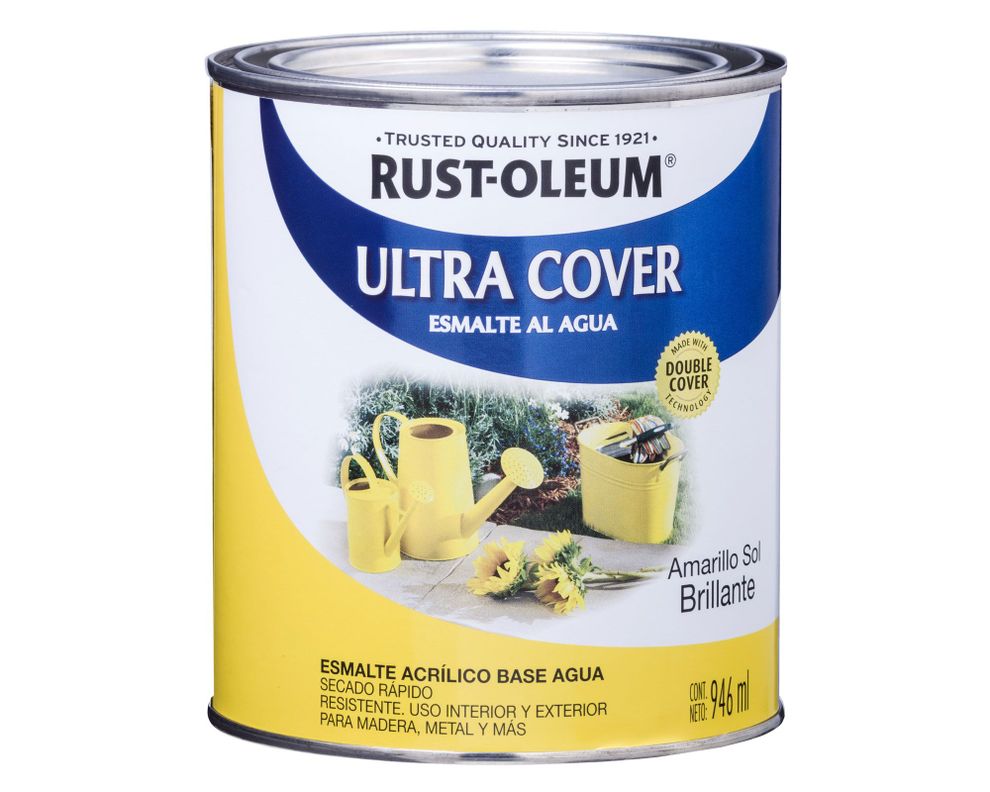 Esmalte al agua 946 ml Ultra cover amarillo sol brillante Rust-Oleum-0