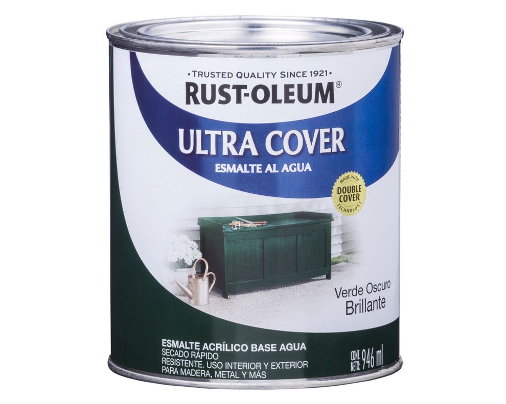 Esmalte al agua 946 ml Ultra cover verde oscuro brillante Rust-Oleum-0