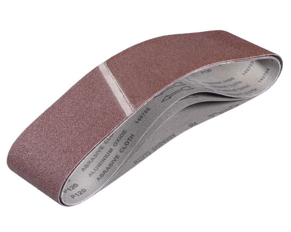 Banda de lija grano 100x915 mm grano 60-80-120 3 piezas KWB-1