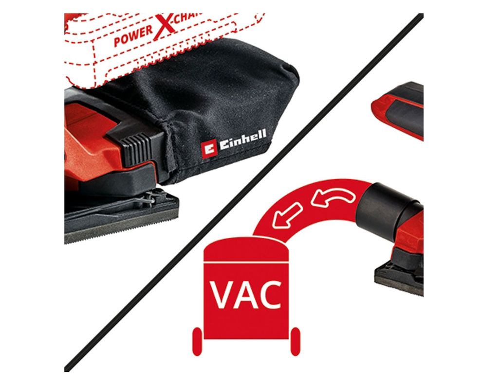 Lijadora orbital inalámbrica 18V TC-OS 18/187 Li-Solo Einhell-1