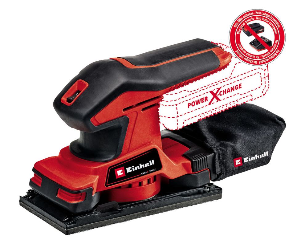 Lijadora orbital inalámbrica 18V TC-OS 18/187 Li-Solo Einhell-0