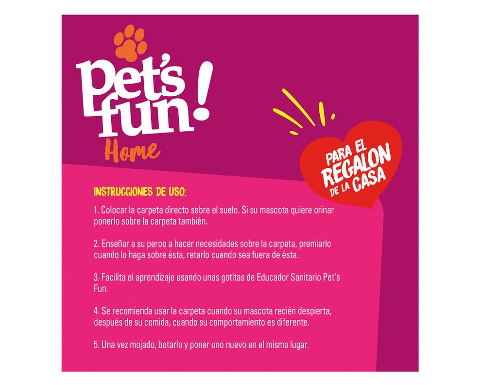 Carpeta de adiestramiento 60x60 cm 30 unidades Pet's fun-3
