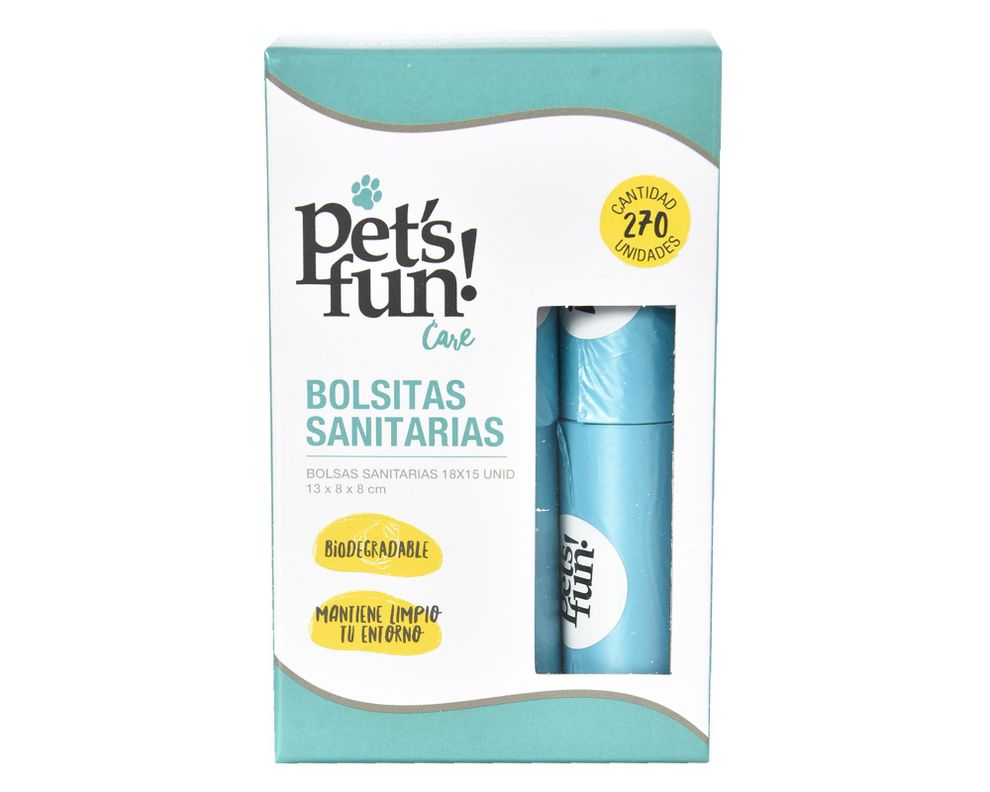 Bolsas sanitarias 270 unidades Pet's fun-0