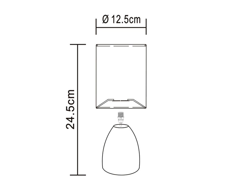Lámpara sobremesa 1L E27 Elian blanco invierno Abitare-3