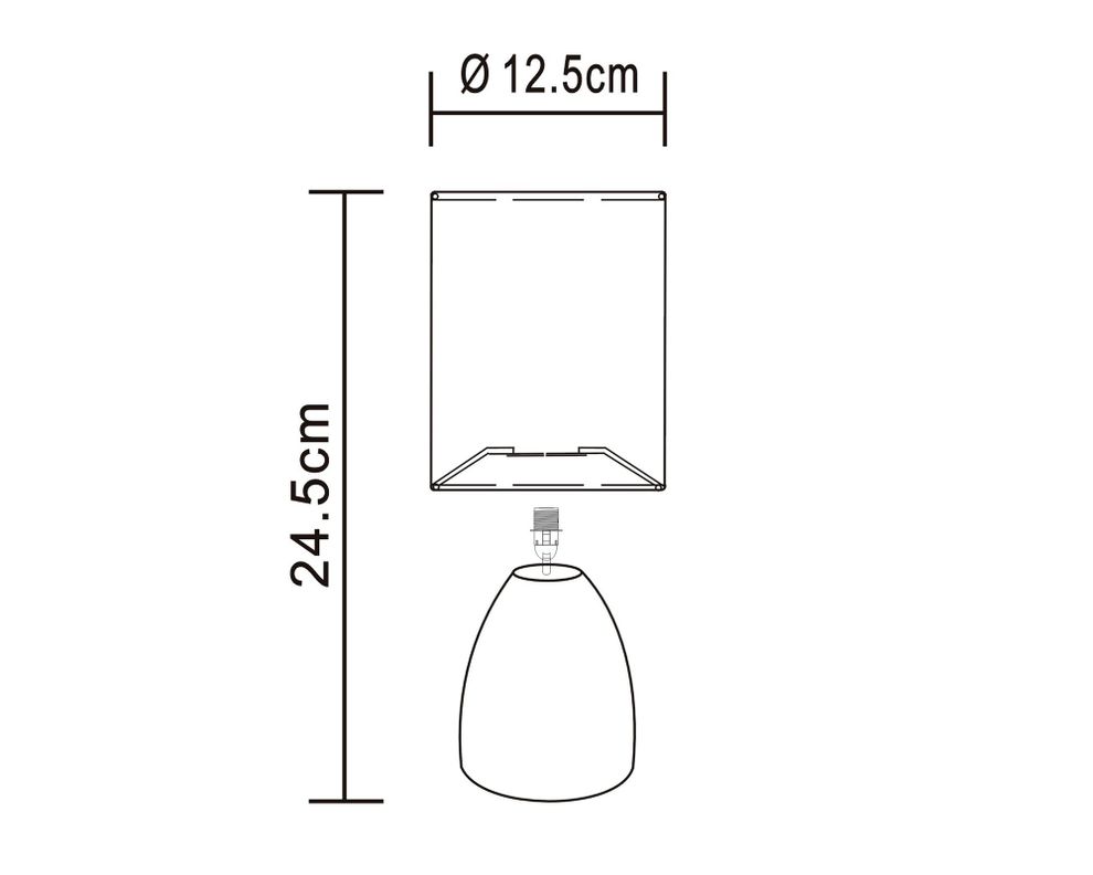 Lámpara sobremesa 1L E27 Elian gris Abitare-3