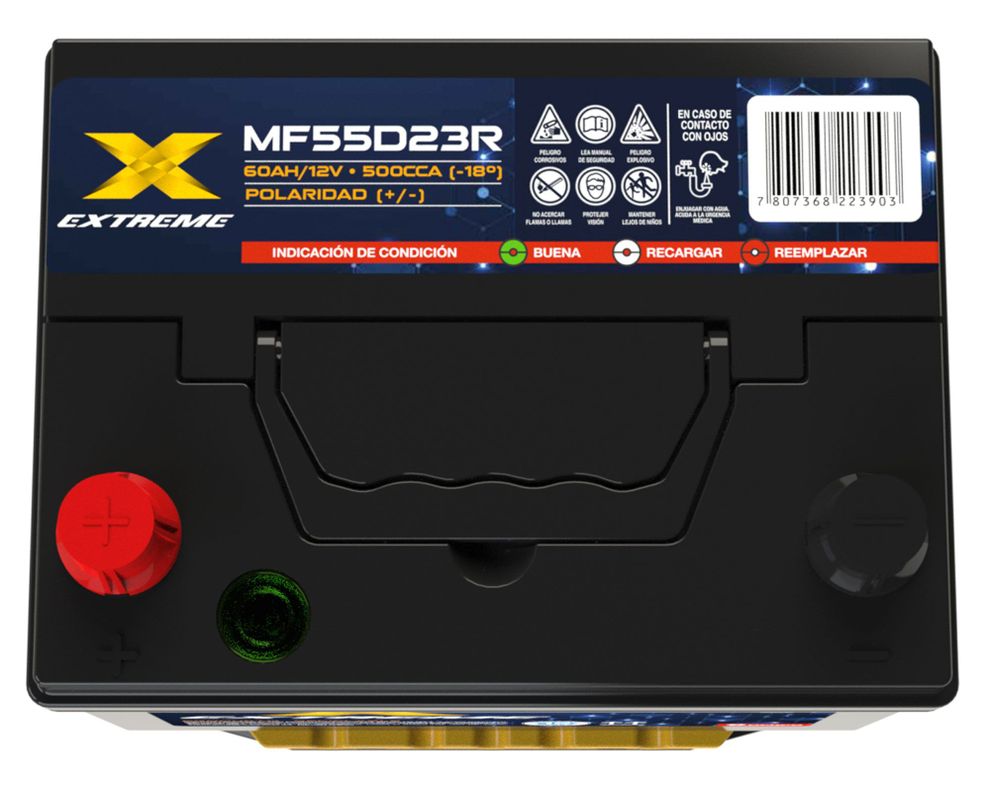 Batería 60AH 500CCA izquierdo MF55D23R Extreme.-2