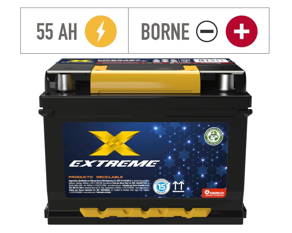 Batería 55A 420CCA derecho MF55457 Extreme.-1
