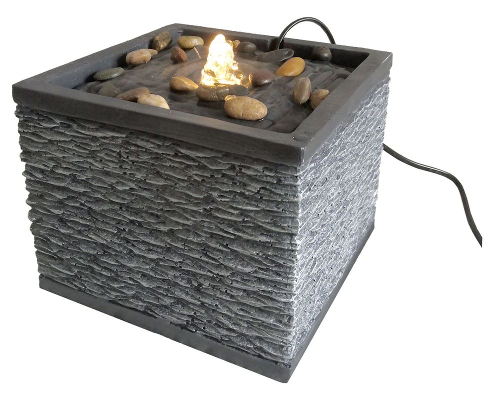 Fuente agua piedras LED Outzen-1