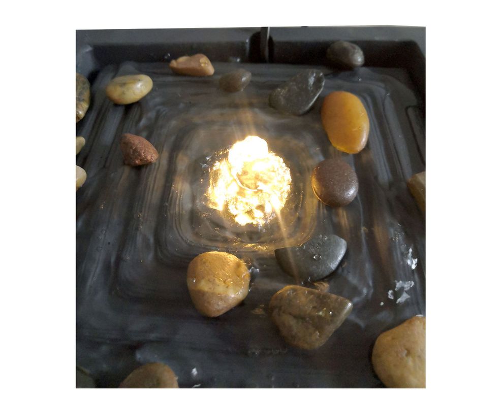 Fuente agua piedras LED Outzen-4