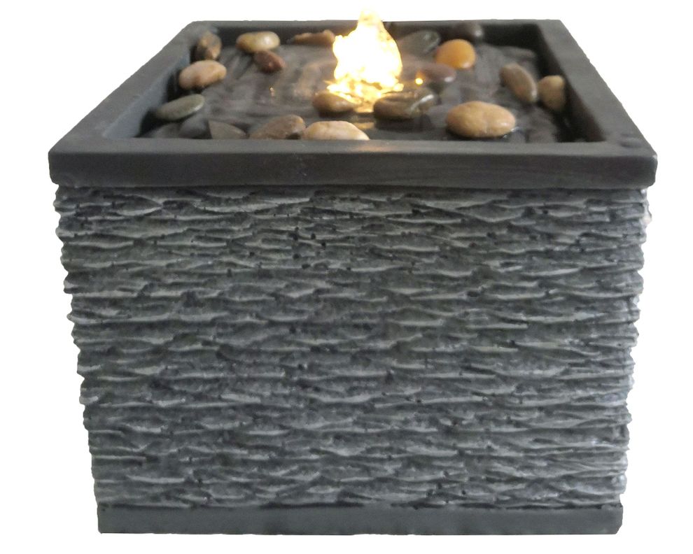 Fuente agua piedras LED Outzen-0