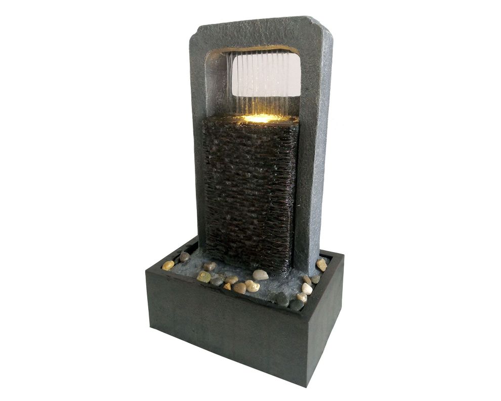 Fuente agua Pared piedras LED Outzen-1