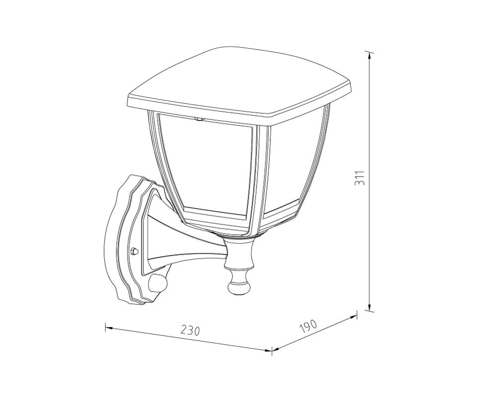 Farol pared LED con sensor Temis negro Abitare-4