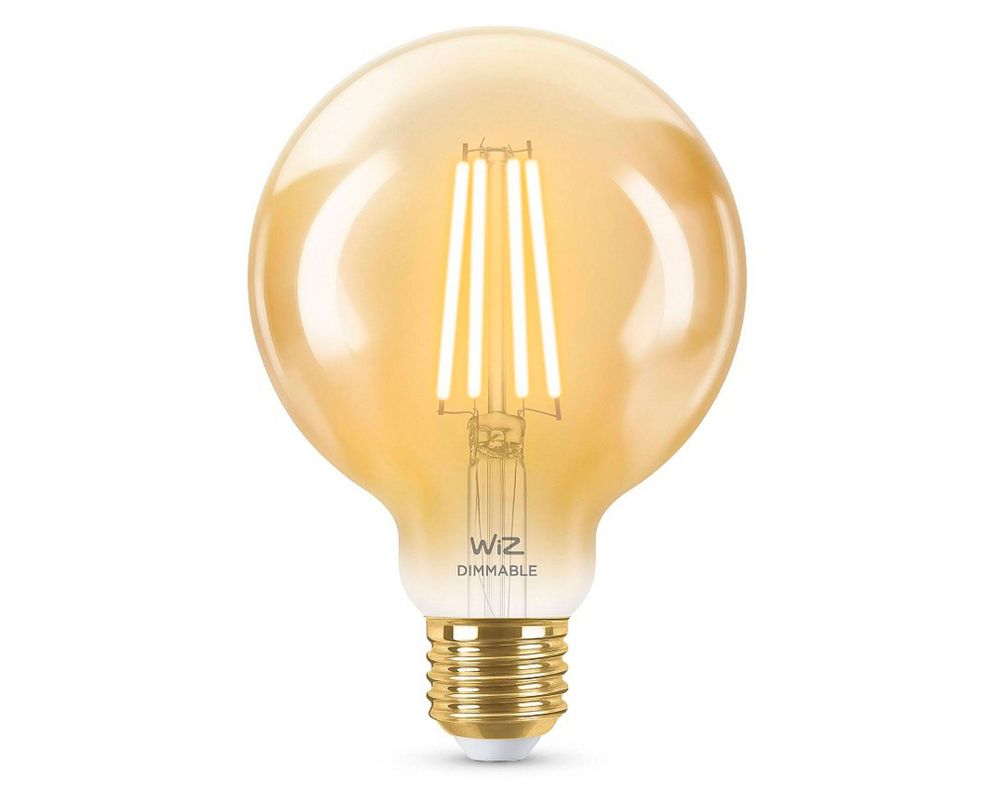 Ampolleta filamento 6,9W E27 luz cálida globo Wiz-1