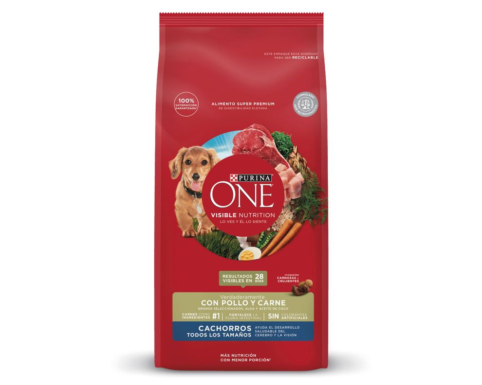 Alimento perro cachorro 2 kg pollo y carne Purina One.-1