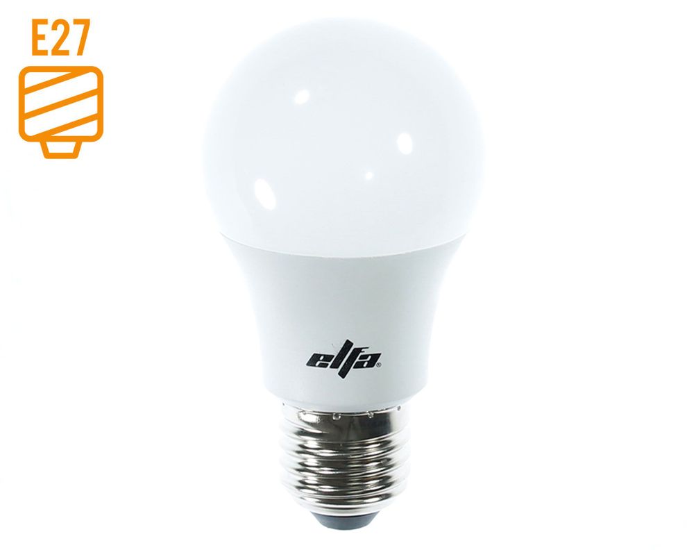 Ampolleta LED 9W E27 luz cálida Elfa. PRUEBA-0
