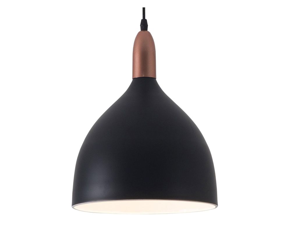 Lámpara colgar 1L E27 PLA2502 negro Tempora-0