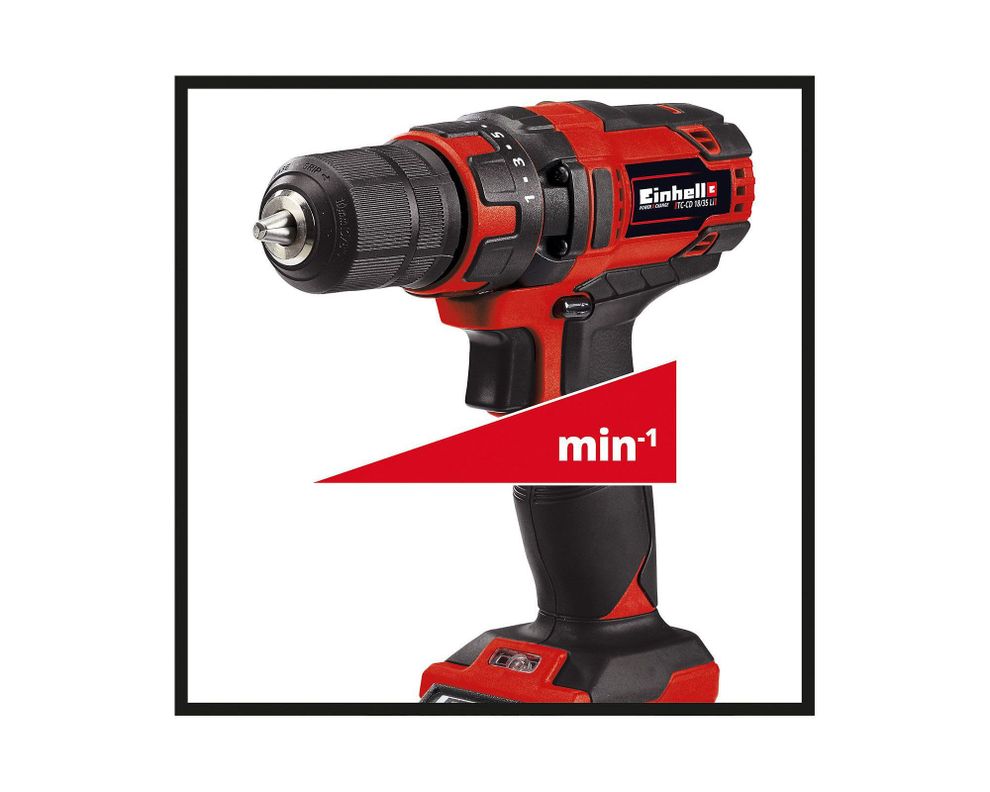Taladro atornillador inalámbrico 18V 10mm TC-DC 18/35 Li + batería 1,5 Ah Einhell-3