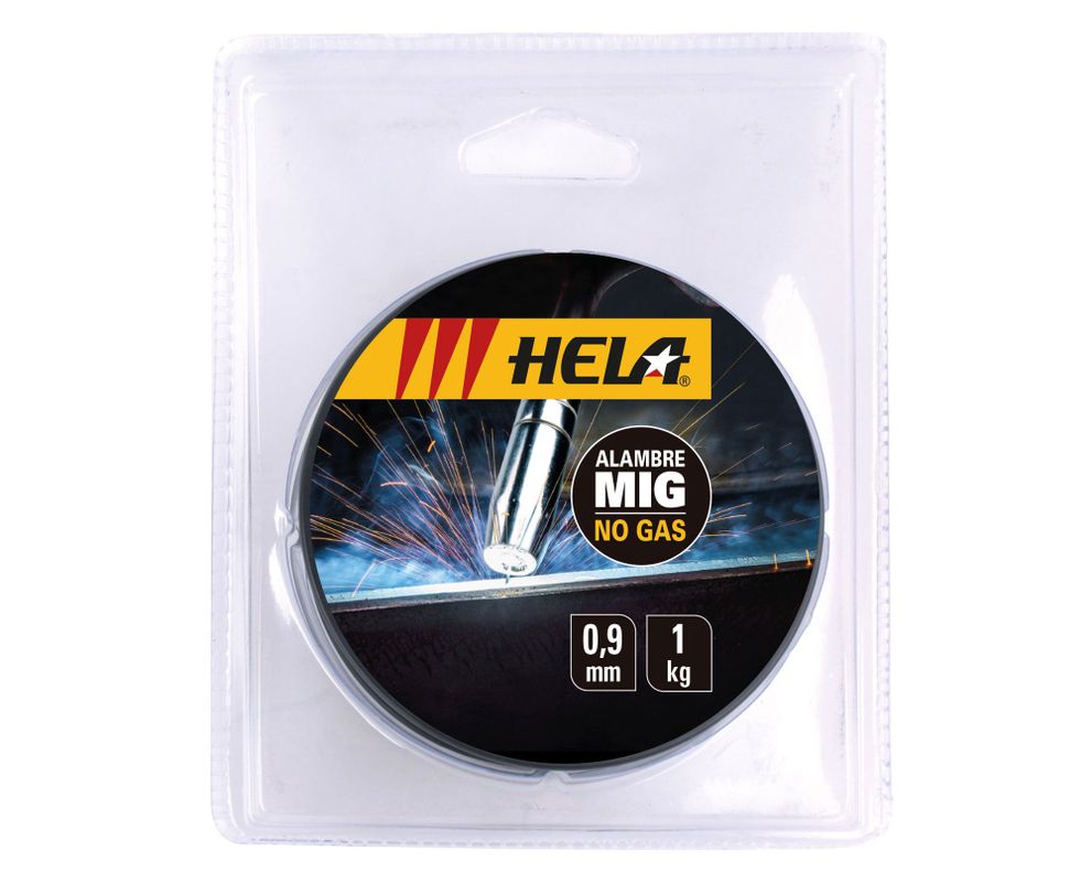 Alambre MIG 0,9 mm 1 kg Flux sin gas Hela-1
