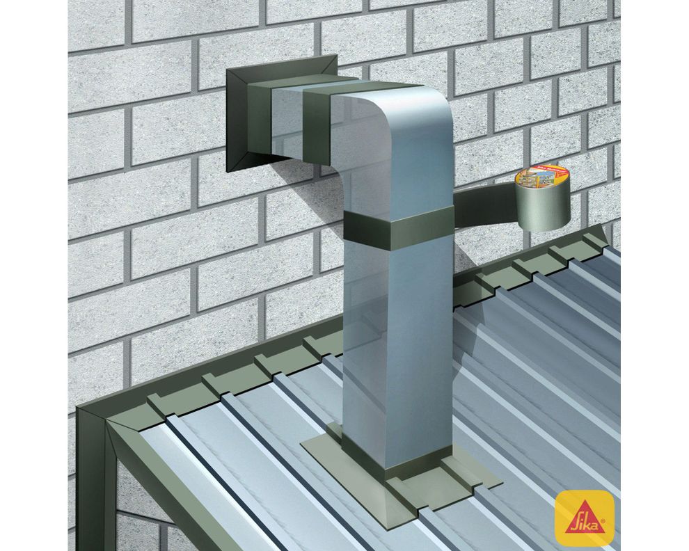 Cinta selladora tapagoteras 10 cm x 10 m Multiseal S plata Sika.-2