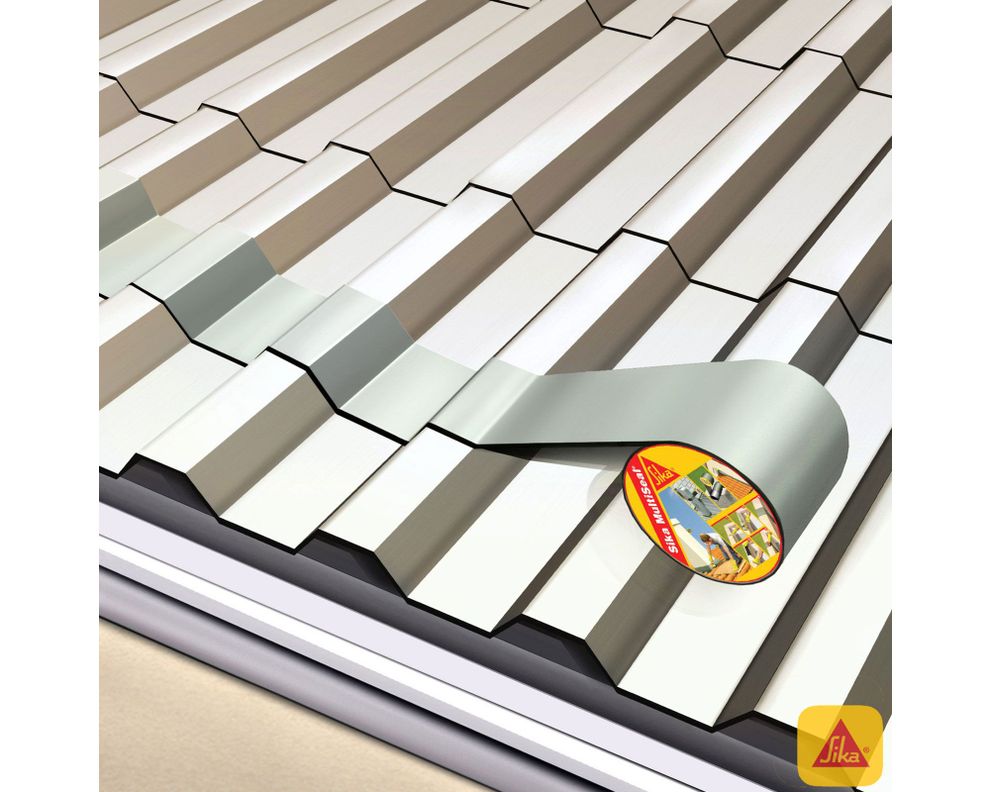 Cinta selladora tapagoteras 10 cm x 3 m Multiseal S plata Sika.-1