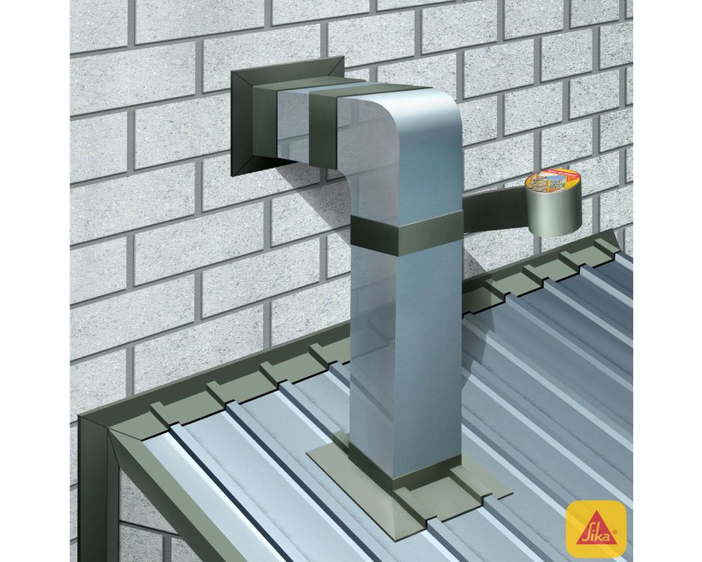 Cinta selladora tapagoteras 10 cm x 3 m Multiseal S plata Sika.-2