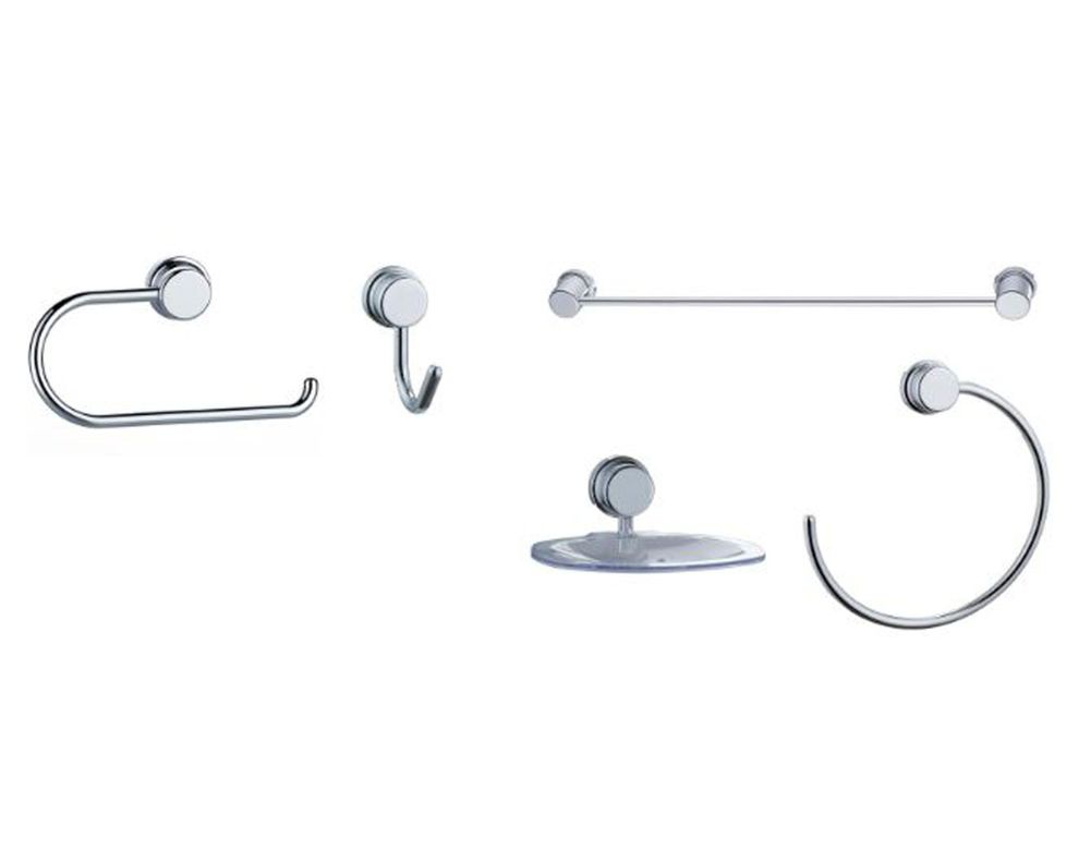 Set accesorios baño Vita cromado 5 piezas-0
