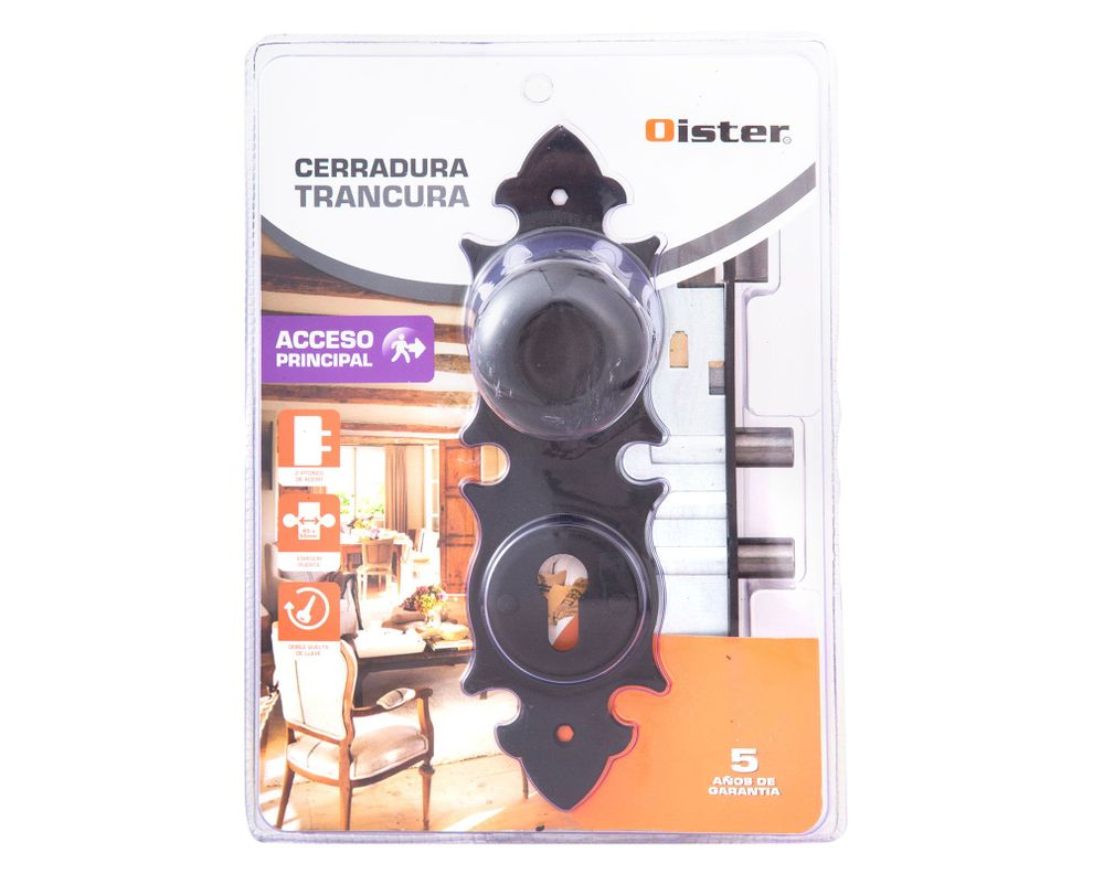 Cerradura embutir pomo acceso principal negro Oister-3