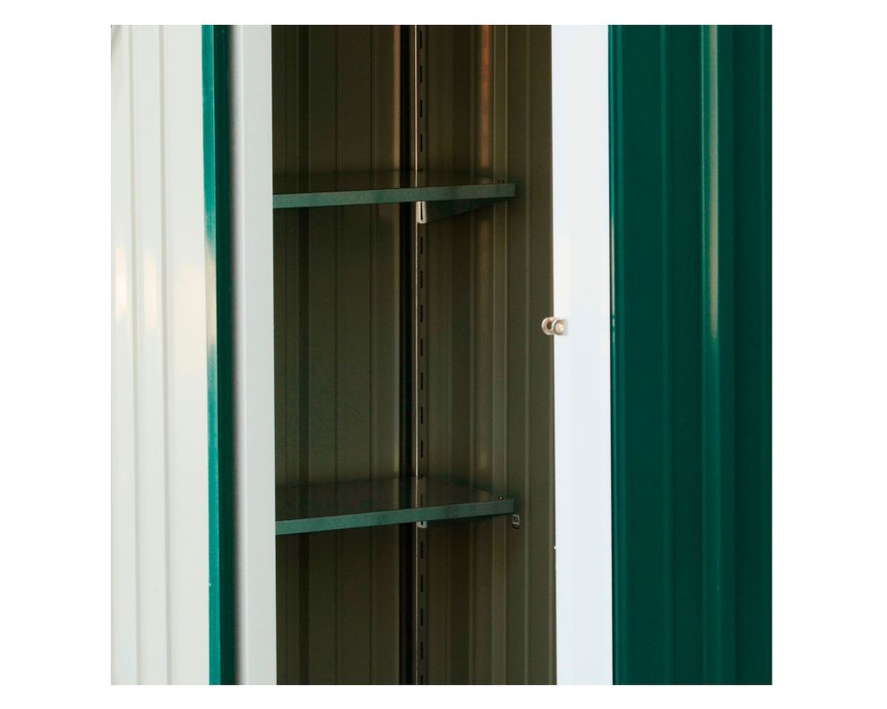 Bodega jardín con repisas 162x92x180 cm Boxshed verde-3