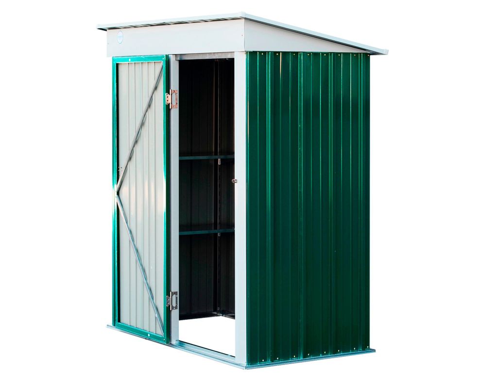 Bodega jardín con repisas 162x92x180 cm Boxshed verde-2