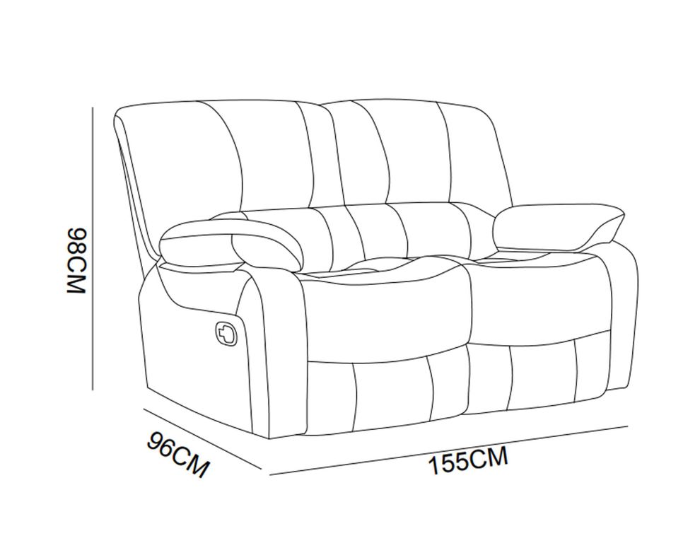 Sofá reclinable Cozy negro M+Design.-3