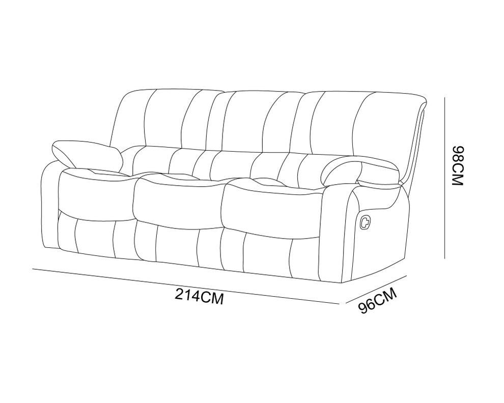 Sofá reclinable Cozy negro M+Design-3