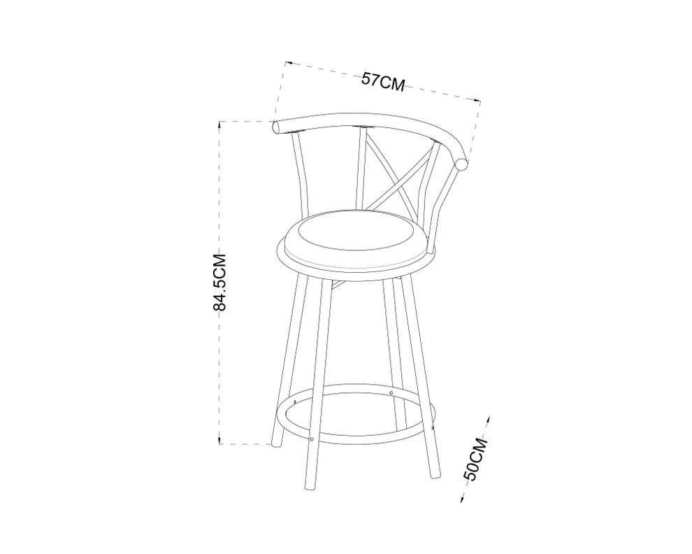 Silla bar Art metal/beige M+Design-4