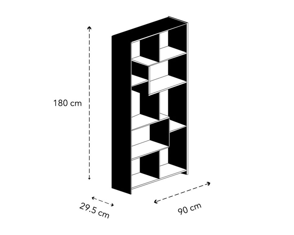Librero Puzzle nogal Mobikit-4