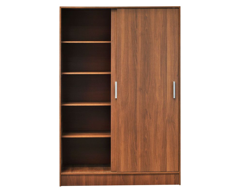 Ropero 2 puertas corredera nogal mate Mobikit-1