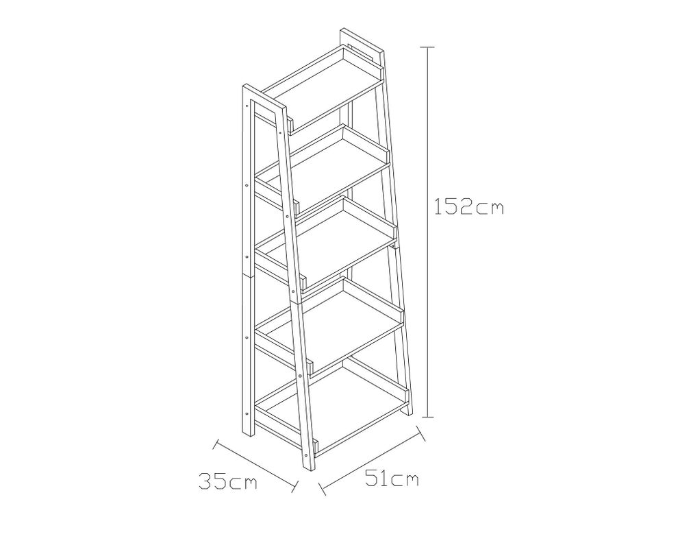 Librero escalera 2.0 blanco M+Design-4