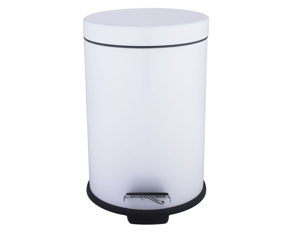 Basurero 2.8 litros pedal blanco Cotidiana.-0