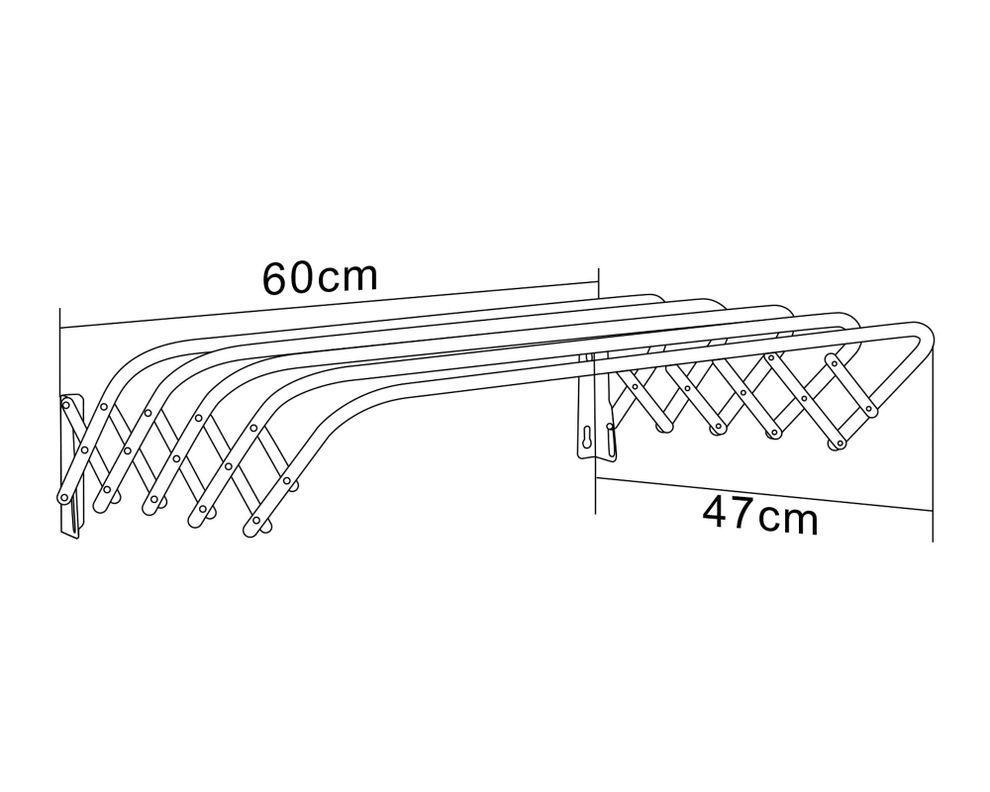 Tendedero plegable 60 cm blanco Cotidiana.-4