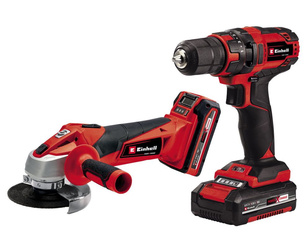Taladro inalámbrico 18V TE-CD 18/35 Li + Esmeril angular TC-AG 18/115 Li Einhell-0
