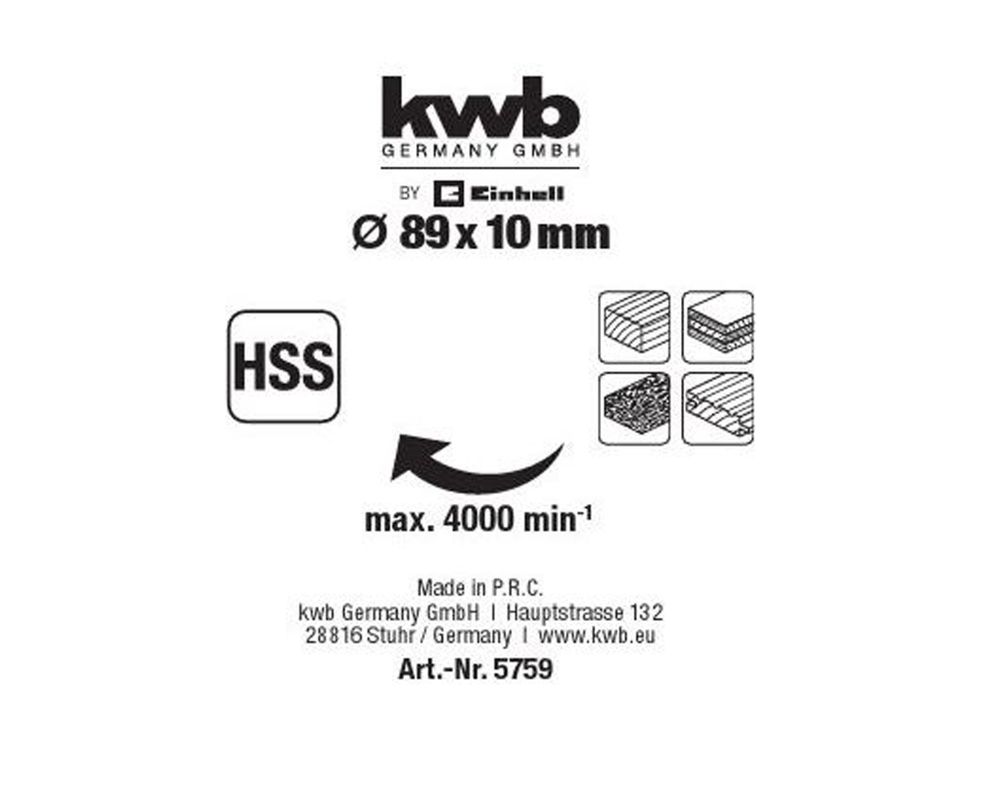 Set mini discos 89 x 10 mm 575915 5 piezas KWB-2