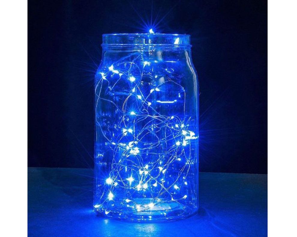Guirnalda LED 100L luz azul Ledzone.-2