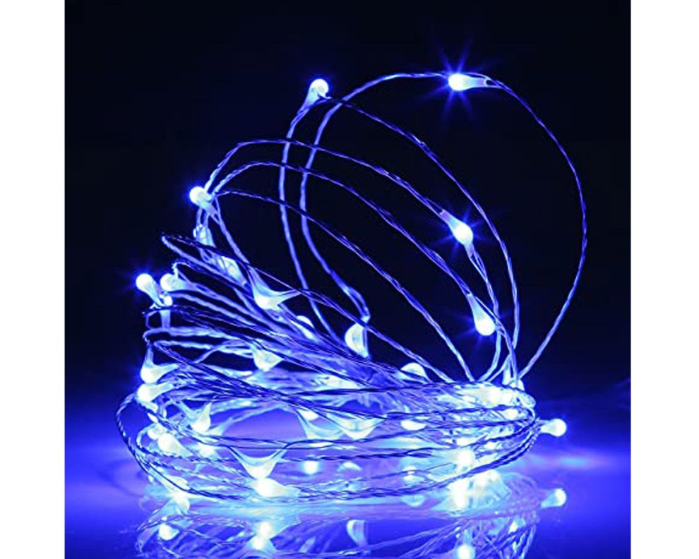 Guirnalda LED 100L luz azul Ledzone.-1