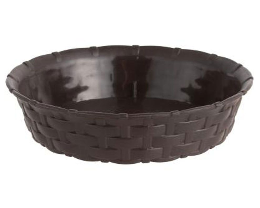 Plato macetero 18 cm ratán marrón Reyplast-0