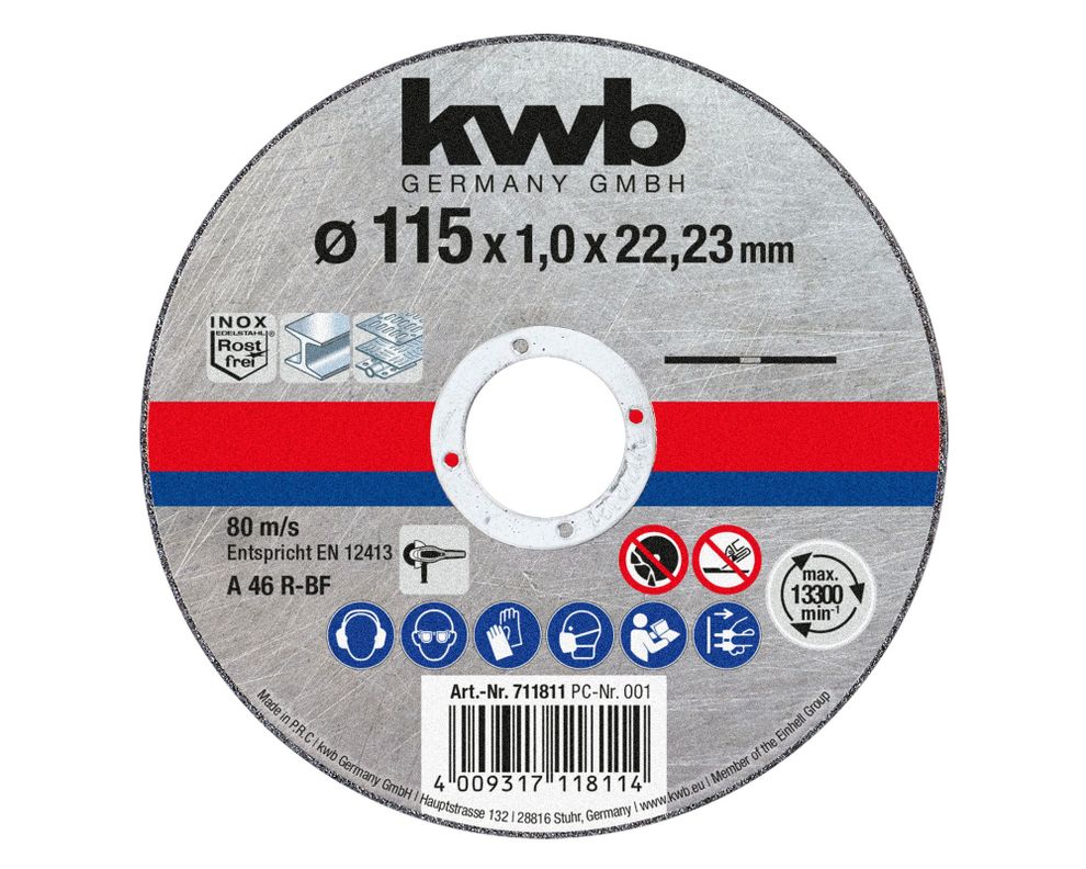 Disco de corte para metal 4 1/2'' KWB-0