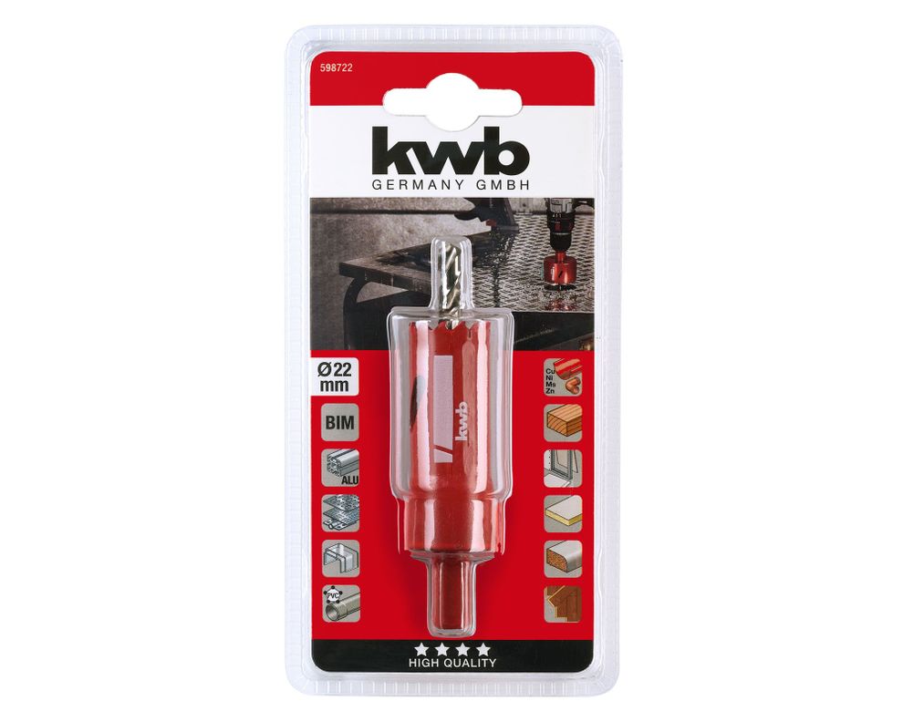 Sierra copa bimetálica 22 mm KWB-1