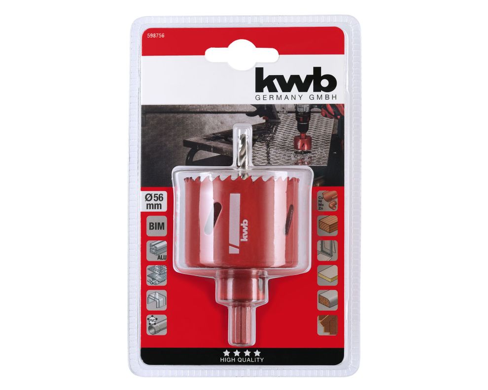 Sierra copa bimetálica 56 mm KWB-1
