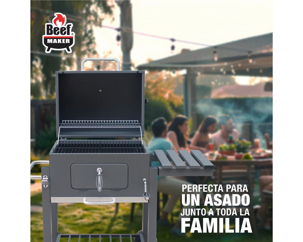 Parrilla a carbón Square negro-1