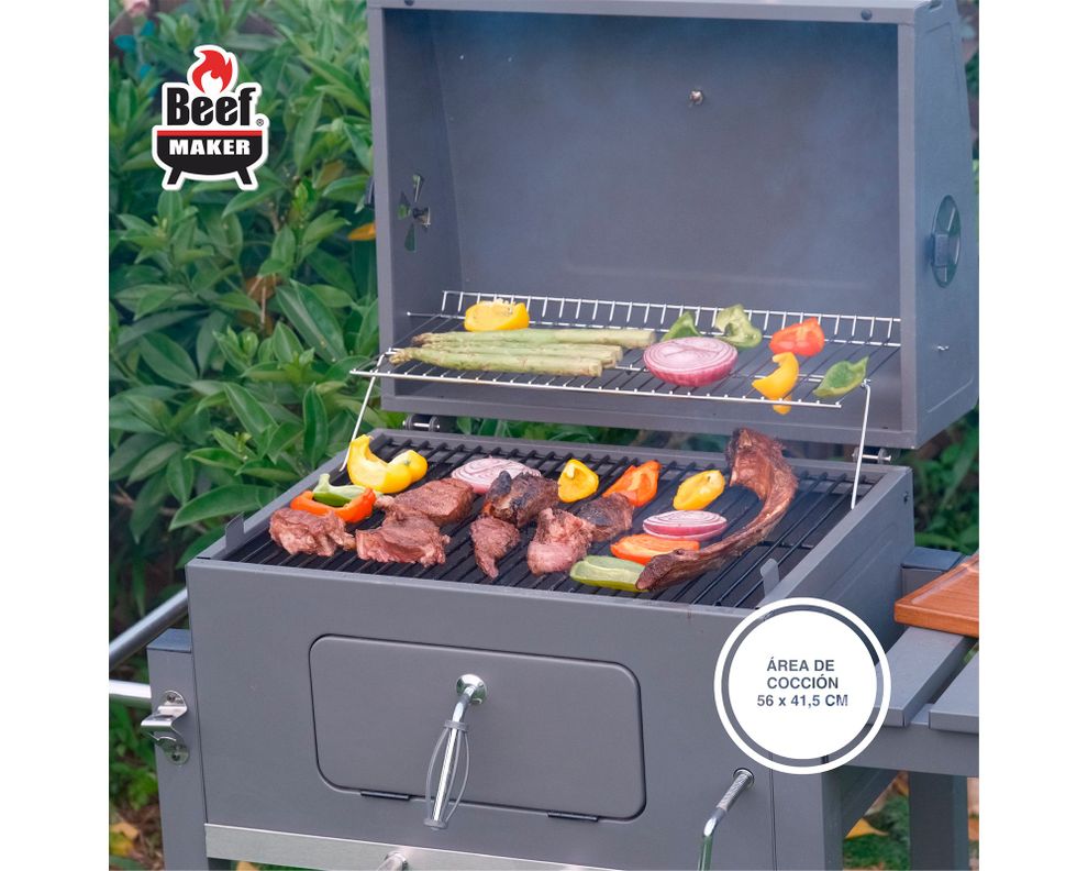 Parrilla a carbón Square negro-6