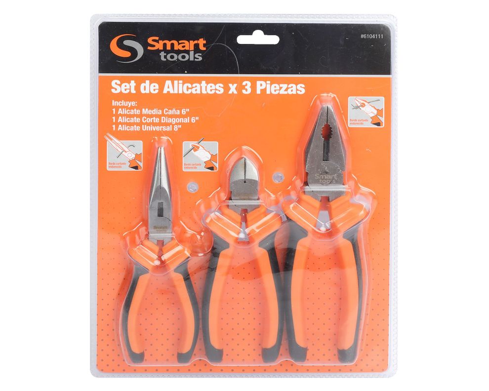 Set Alicates 3 piezas Smart