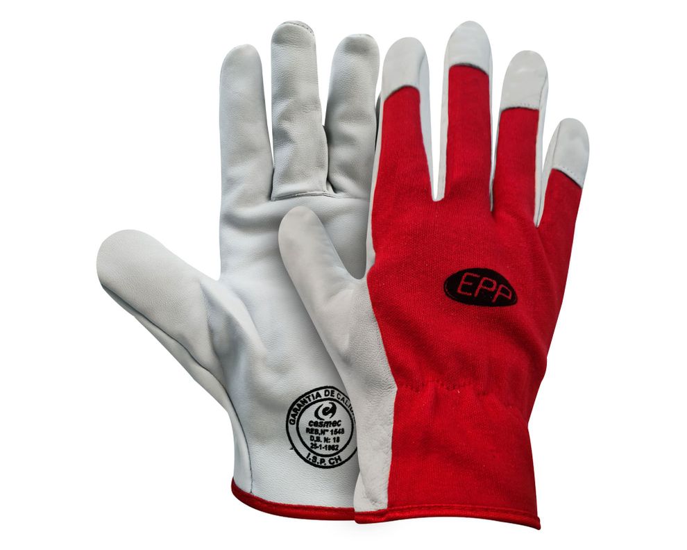 Guante supervisor rojo/blanco EPP-0