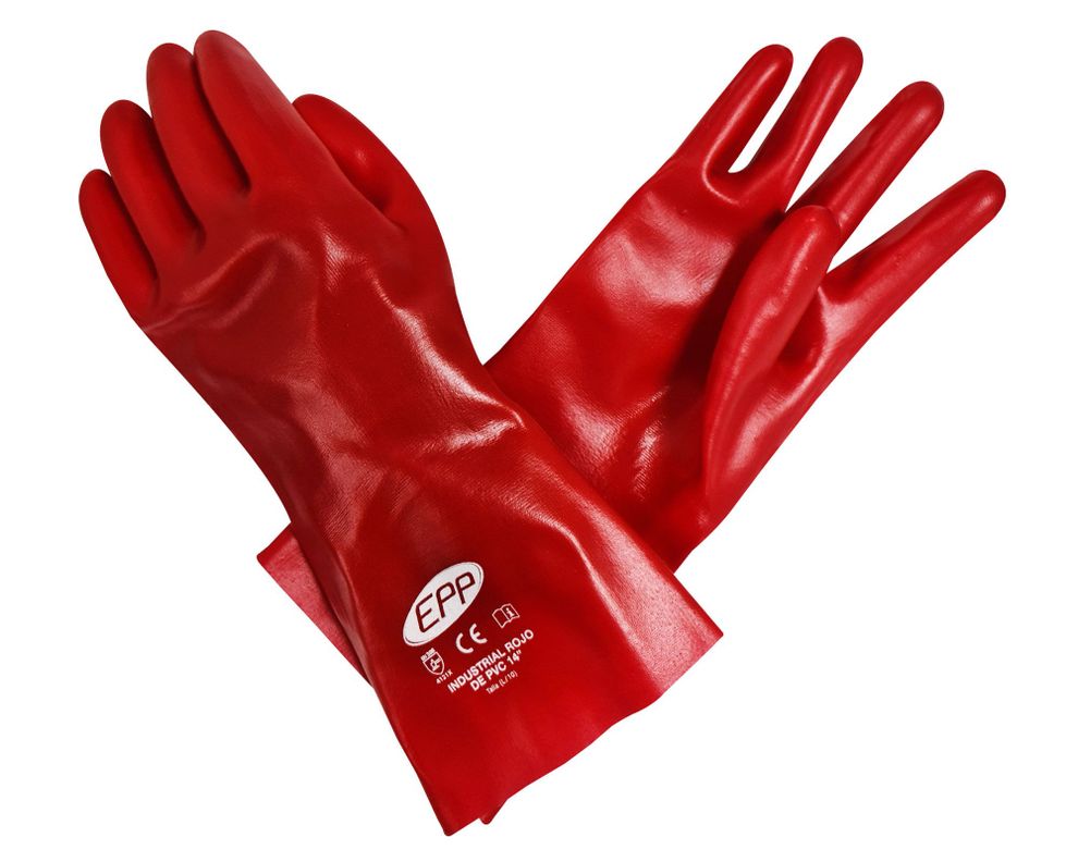 Guante industrial PVC rojo EPP-1